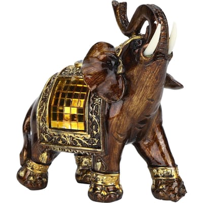 Olifantenbeelden Artistieke Huisbeeldjes Decoratie Hars Ambachten GeluksDieren OrnamentenMiddelgroot black
