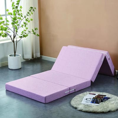 Opvouwbare Slaapmat - Vloermatras Gastenmatras - Reizen Kamperen - Wasbare Hoes - Veelzijdige Afmetingen - Grijs