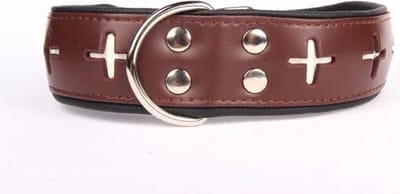 Dog's Companion Leren Halsband - Swiss - Lengte: 65 cm Verstelbaar van 51-60 cm x 50 mm - Bruin