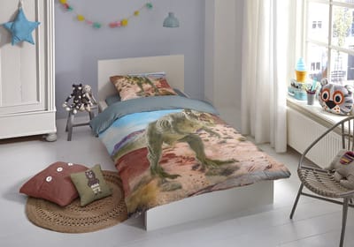 Good Morning Dekbedovertrek 140x220 kids Good Morning nr.2220 blauw Maat: 135x200+1-80x80cm