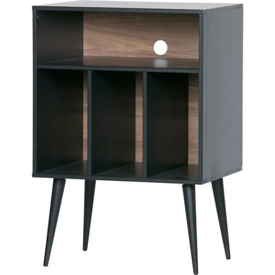 WOOOD James Kastje - Grenen - Zwart/Noten - 83x60x44