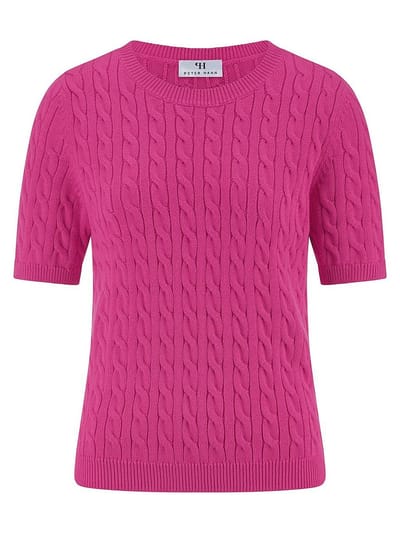 Trui ronde hals Van Peter Hahn pink