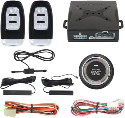 Auto Alarmsysteem - Keyless Entry Start - Voertuig Beveiligen - Passieve Keyless Entry - DC12V - Zwart