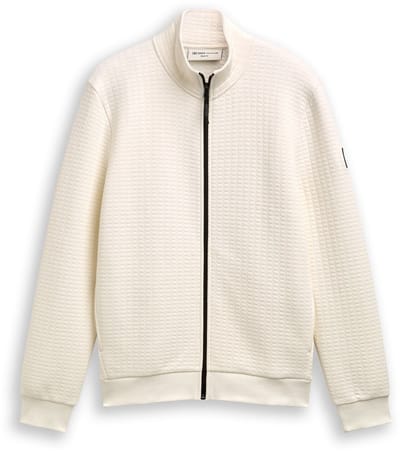 Tom Tailor Denim - Sweatjack met opstaande kraag - Maat S - Wool White