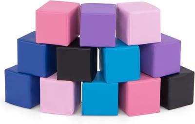 KOMFOTTEU 12-delige EPE Schuimblokken - Soft Play Foam Blokken - Reuze Bouwblokken - voor kinderen - voor binne