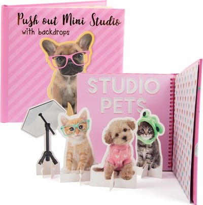 Studio Pets® Push Out Mini Studio – knutselset met dieren en achtergronden voor kinderen