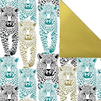 Inpakpapier Cheetah Goud – 30 cm × 200 m – 80 g/m² Gecoat
