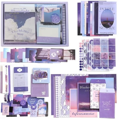 Jhubersproducts - Esthetische bullet journalset - Scrapbook-accessoires - Creatief notitieboek - A6 formaat - DIY cadeau voor tieners - Perfect voor s