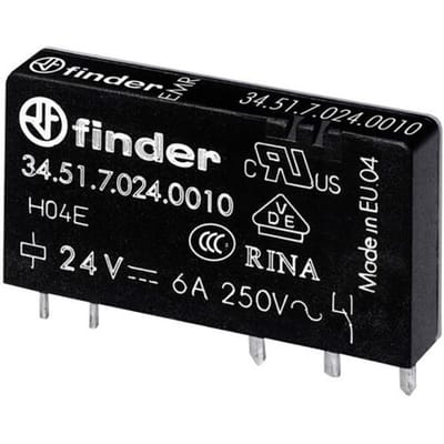 Finder 34.51.7.060.5010 Printrelais 60 V/DC 6 A 1x wisselcontact 1 stuk(s)