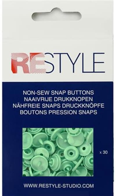Naaivrije plastic drukknopen 12,4 mm, 30 stuks