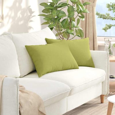 vidaXL - Zitkussens - 2 - st - Stof - Lichtgroen - 60 - x - 40 - cm
