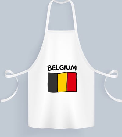 Akyol - belgium vlag Keukenschort - België - reizigers - toerist - verjaardagscadeau - souvenir - vakantie - kado - gift - geschenk - 82 bij 71 cm