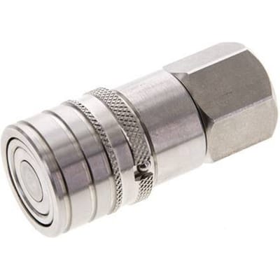 RVS DN 6 Vlakdichtende Koppeling Snelkoppeling G 1/4 inch Binnendraad ISO 16028 CEJN D 16.2mm
