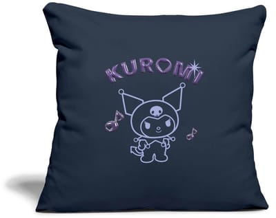 Kuromi Omtrekontwerp Met Paarse Chrome Letters Sierkussenhoes, 45 x 45 cm