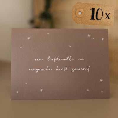 10x hippe kerstkaarten (A6 formaat) - kerst kaarten om te versturen - kaartenset - kaartjes blanco - kaartjes met tekst - luxe kerstkaarten - feestdagenkaarten - kerstkaart - wenskaarten
