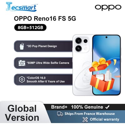 Smartphone - OPPO Reno16 F 5G 8 GB + 256 GB  EU-uitvoering AI Remix Collage 50 MP ultragroothoek-selfiecamera ColorOS 16.0 6500 mAh  batterij