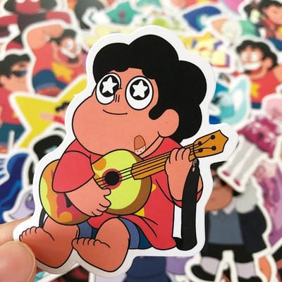 10 30 50 Stuks Steven Universe Cartoon Anime Stickers Laptop Motorfiets Bagage Gitaar Fiets Skateboard Auto Graffiti Sticker Kind Speelgoed black