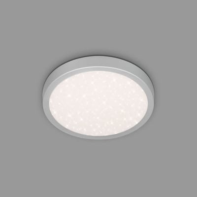 BRILONER Runa - Sterrenhemel Plafonniére - plafondlamp met metaal - 4000 K - 18W - zilverkleur - Ø28cm
