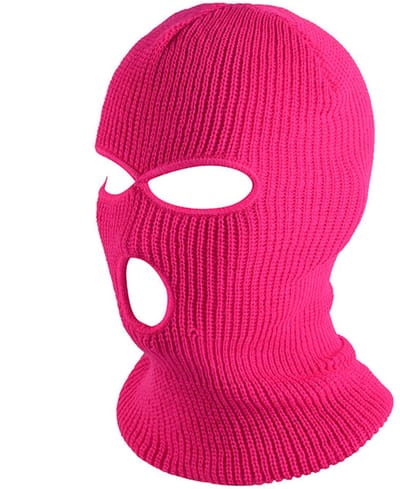 Bivakmuts - Gezichtsmasker - Balaclava - Mask - Helmmuts - Gebreid - Winddicht - Wintermasker - Ski/Motor/Outdoor masker - Nekwarmer/halswarmer - Universeel - Roze - Jonyx