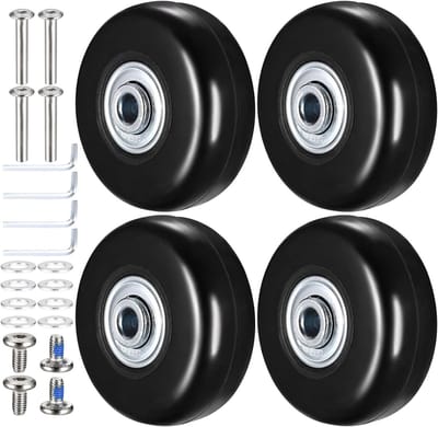 Vervangende Koffers Wielen Set van 4 - 50mm x 18mm Rubber Wielen voor Koffers en Bagage Reparatie Kit