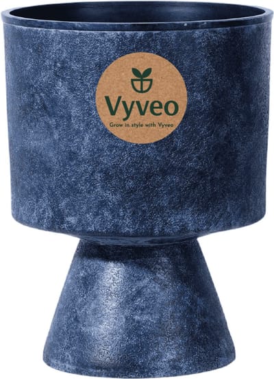 Vyveo - Bloempot Monolith - 27x35 - Donkergrijs (Retro) - Bloempot voor binnen en buiten - Lichtgewicht - Breukbestendig - Vorstbestendig - UV-bestendig