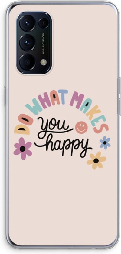 Case Company® - Hoesje geschikt voor Oppo Find X3 Lite hoesje - Happy days - Soft Cover Telefoonhoesje - Bescherming aan alle Kanten en Schermrand