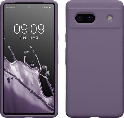 kwmobile telefoonhoesje geschikt voor Google Pixel 7a - Hoesje met siliconen coating - Smartphone case in Bleke iris