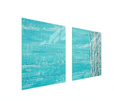 TMK ArtDeko - Beschermplaat Glas - 85x52cm - Turkis