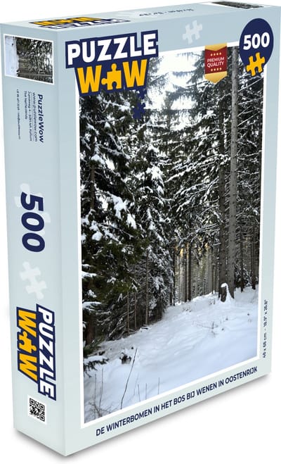 Puzzel De winterbomen in het bos bij Wenen in Oostenrijk - Legpuzzel - Puzzel 500 stukjes - Kerst - Cadeau - Kerstcadeau voor mannen, vrouwen en kinderen