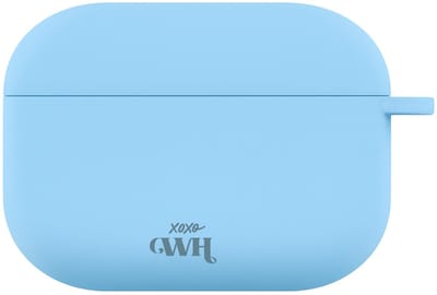 xoxo Wildhearts siliconen hoesje geschikt voor AirPods Pro (2) - Silicone Case (Blauw) - Beschermhoes met clip - Optimale bescherming - Blauw / Lichtblauw