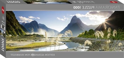 Milford Sound Puzzel - Legpuzzel Landschap - Ontspannen Vrije Tijd - Panoramisch Formaat - 945 x 326 cm - Geel