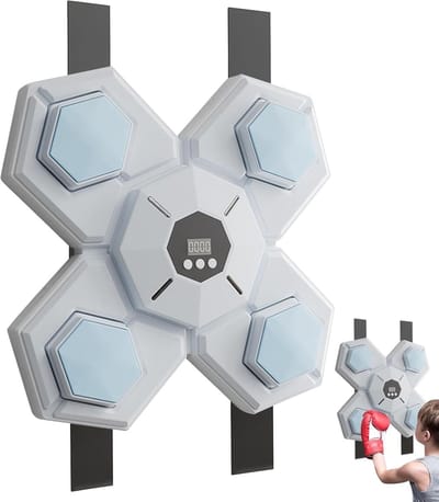 Muziek Boksmachine - Wand Bokstrainer - Thuis Fitness - App Gestuurde Training - 33x33x5 cm - Uniek