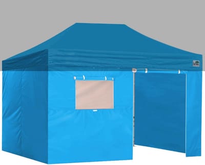 Luifel Zijwanden - Tent Wanden - Outdoor Bescherming - Met Rits en Raam - 10x15 Tent - Hemelsblauw