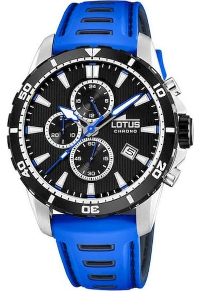 Lotus 18600/3 Lotus Color Chronograaf - polshorloge -staal - zilverkleurig - Ø 44mm