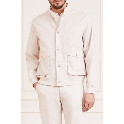 GUESS Marciano By  Bomber With Buttons Neutral Jacket Milk Größe: S | Bomberjacken Outlet | Herren | Weiß