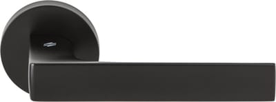 Deurkruk Robocinque - Colombo Design - Zwart mat - rond rozet - set