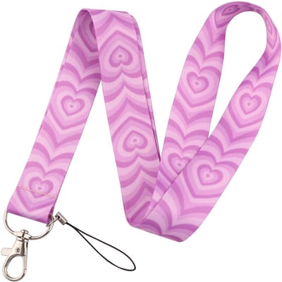 Kleurrijke Hart Lanyard Liefde Halsband voor sleutel ID-kaart Mobiele telefoon Lanyards Badgehouder DIY Hangend Touw Nekband Accessoires