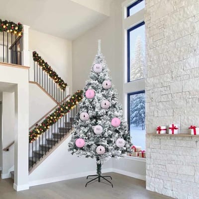 vidaXL - Kerstbal - Set - XXL - 3 - st - Roze - Ø - 25 - cm - Kunststof