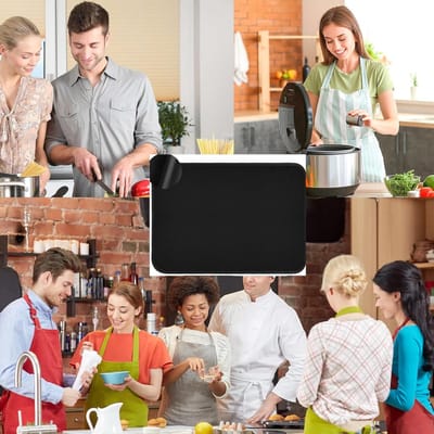 Candala Vuurvaste mat, 60 x 40 cm, mat voor friteuse, vuurvaste onderkant, voor koffiezetapparaat, brandbeveiliging, werkbladbescherming, antislip en waterdicht
