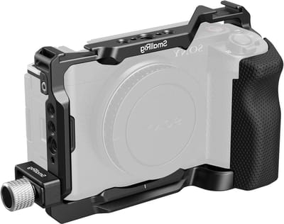 Cage Kit voor Sony ZV-E1 met Siliconen Grip, HDMI Kabelklem en Snelle Bevestiging, Volledige Camera Cage met Koudschuif Bevestigingen en Arca Type Plate