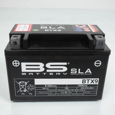 SLA-accu BS Battery voor Motor Triumph 1200 BONNEVILLE SPEEDMASTER 2017 tot 2024 YTX9-BS / 12V 8Ah Nieuw
