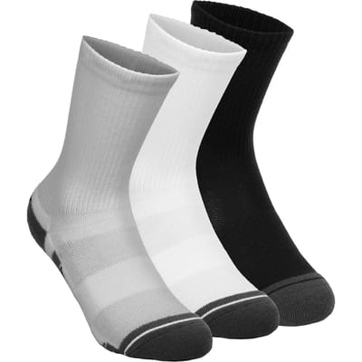 Under Armour UA Performance Tech 3pk Crew-GRY Unisex Sportsokken - Mod Grijs - Wit - Jet Grijs