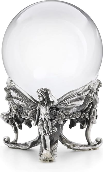 Veronese Design beeld/figuur - Fairy Driepoot Kristallen Bol met Standaard - (lxbxh) ca. 7,62cm x 7,62 x 8,9cm