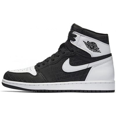 Baskets Homme Air Jordan 1 Retro High OG RE2PECT Noir Blanc 555088-008 44 white