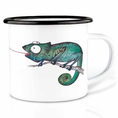 Mok emaille - fly catcher / kameleon - Ligarti