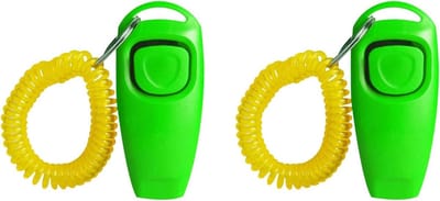 Hondentraining Clicker Fluitje - Huisdier Gehoorzaamheid Tool - Hondengedrag Trainen - 2-in-1 Functie - 75 x 35 cm - Zwart