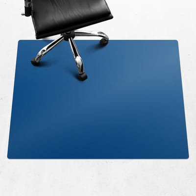 Wallfluent - Vloerbeschermer Spijkerbroekblauw - 120x90 cm - Blauw Mótif Bureaustoelmat - Rechthoekig - Vloerbeschermer Harde Vloer-Stoel Mat-Werkplekdecoraties - Koele en donkere kleuren