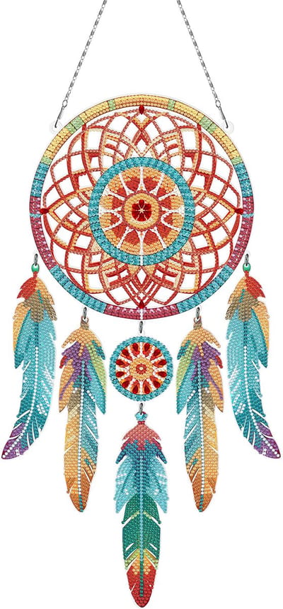 Adorzy Diamond Painting Dromenvanger – Dreamcatcher - Diamond Painting Volwassenen – Diamond Painting Kinderen –Muurdecoratie – Wanddecoratie