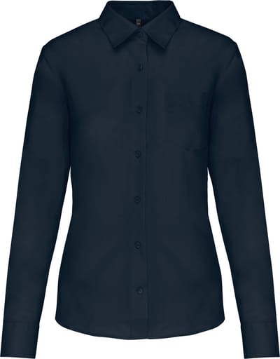 Kariban Overhemd in onderhoudsvriendelijk polykatoen-popeline dames K549 - Navy - 4XL