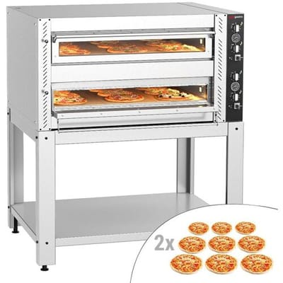 GGM Gastro Elektro Pizzaofen - 9+9x 30cm - Manuell - inkl. Untergestell